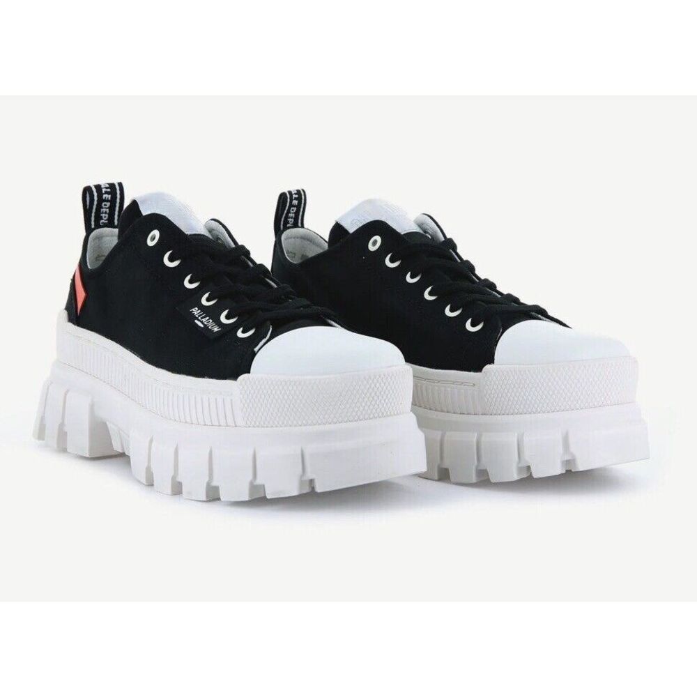 Palladium Sneakers Women's 9.5 Revolt LO TX Black/Marshmallow Platform 41.5 NEW